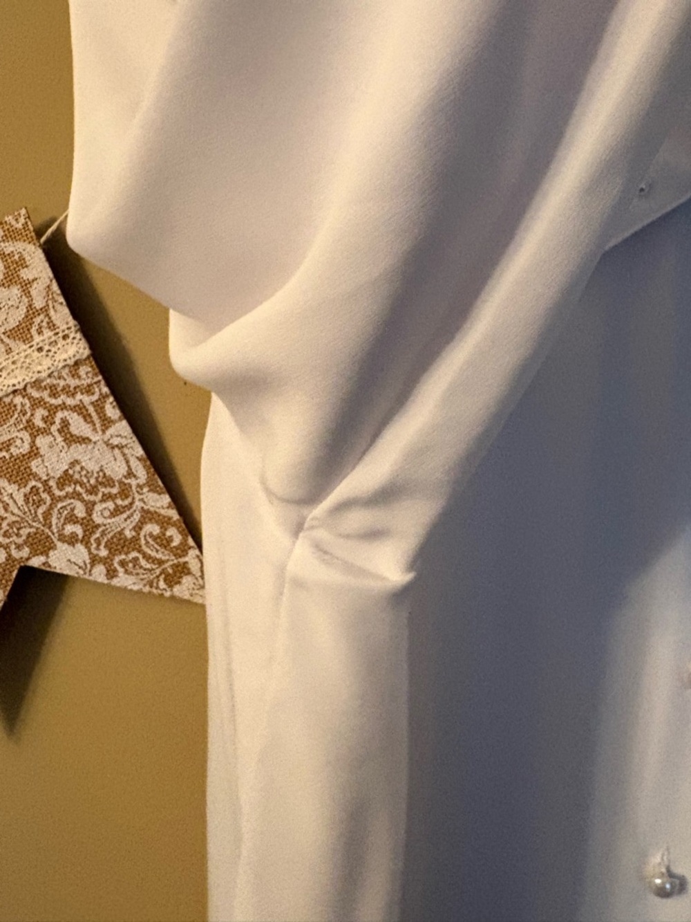 2for$15🌸-Vintage Pearl-Collar Cream Blouse - Vintage - Picture 6 of 9